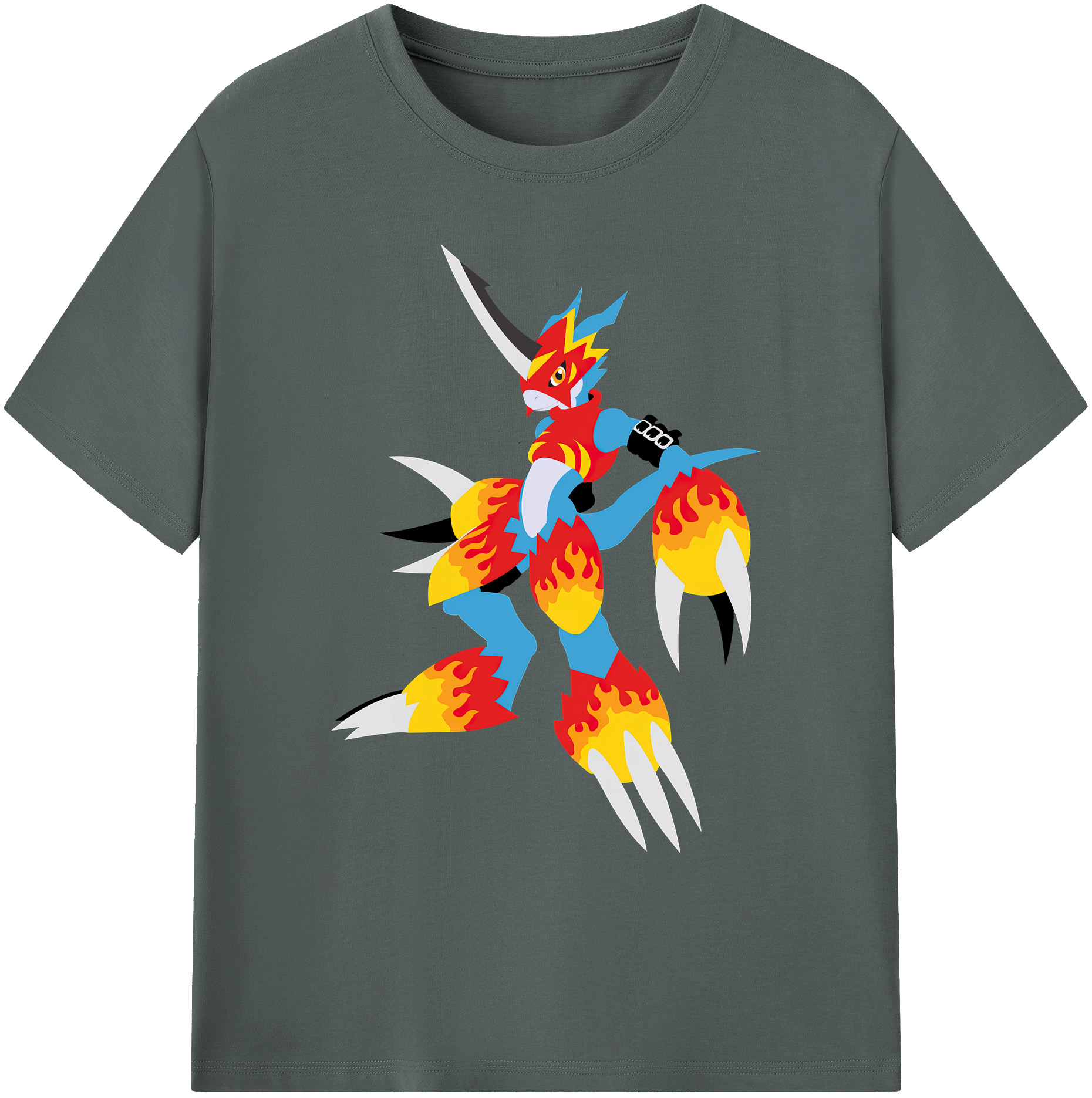 （画像用） Digimon デジタルモンスター/デジモン 綿100％ メンズ半袖Tシャツ｜肌触りやわらか＆通気性